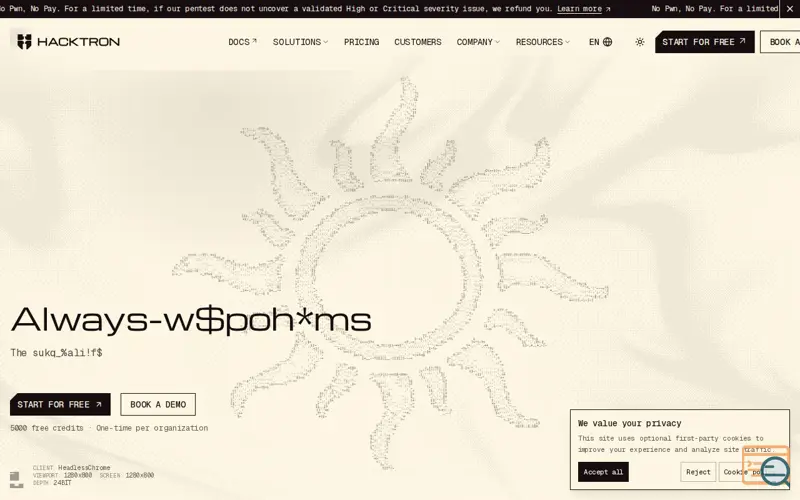 Screenshot of Hacktron Automations