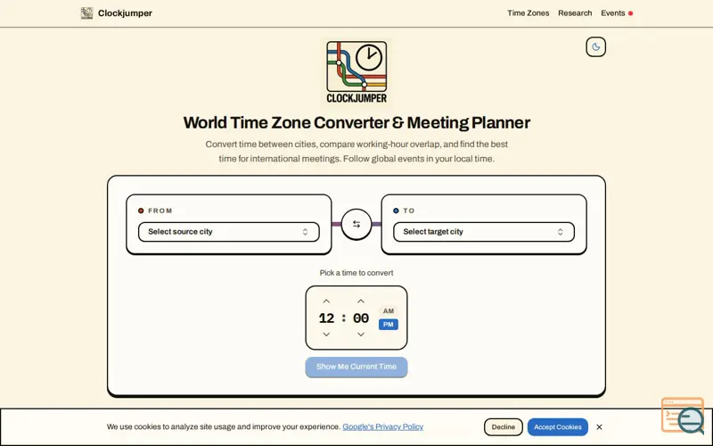 Screenshot of Clockjumper