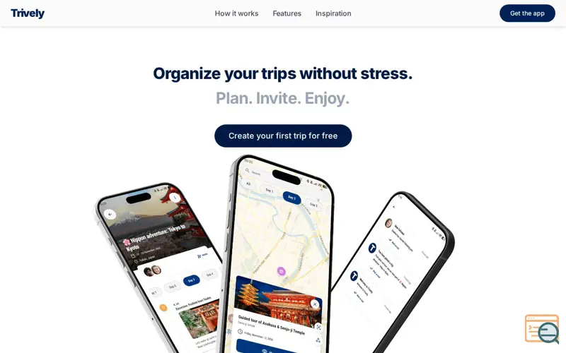 Screenshot of Trively