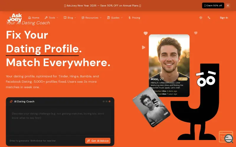 Screenshot of AskJoey