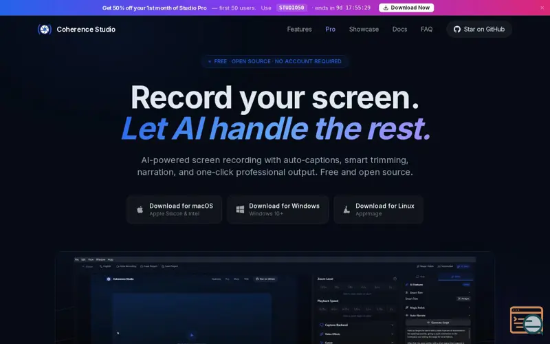 Screenshot of Coherence Studio