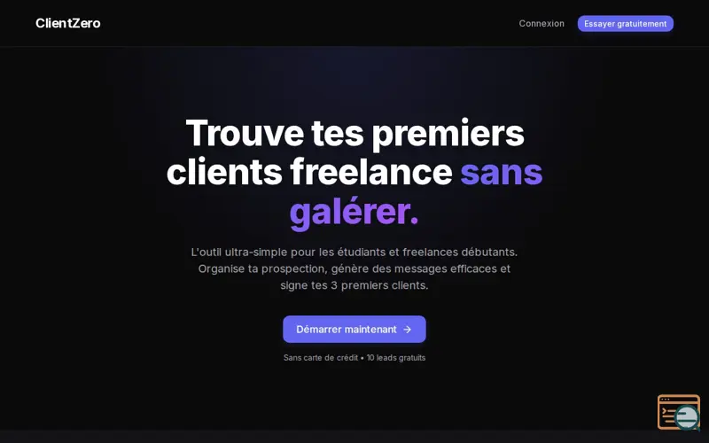 Screenshot of ClientZero