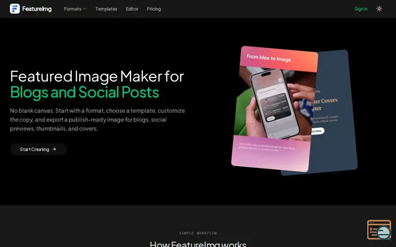 Screenshot of FeatureImg