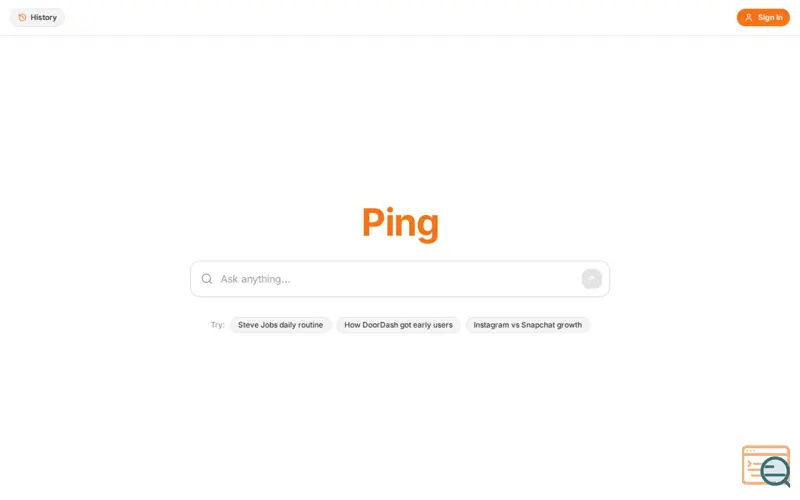 Screenshot of Ping