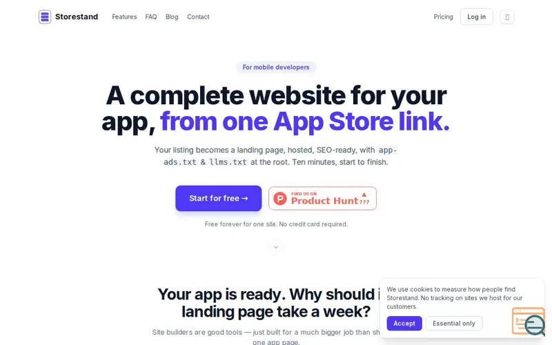 Screenshot of Storestand — launch