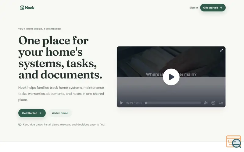 Screenshot of Nook