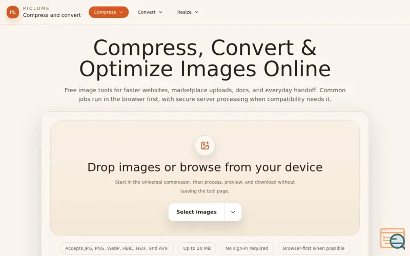 Screenshot of Piclume