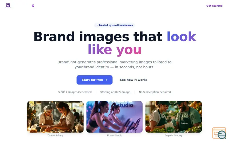 Screenshot of BrandShot