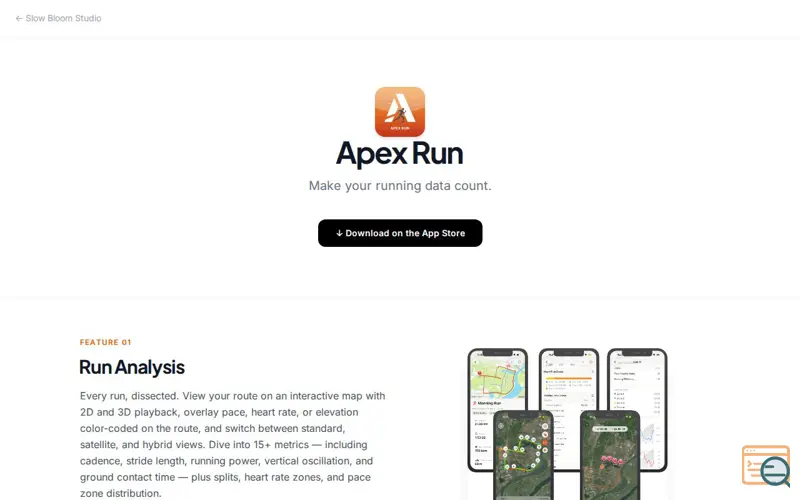 Screenshot of Apex Run