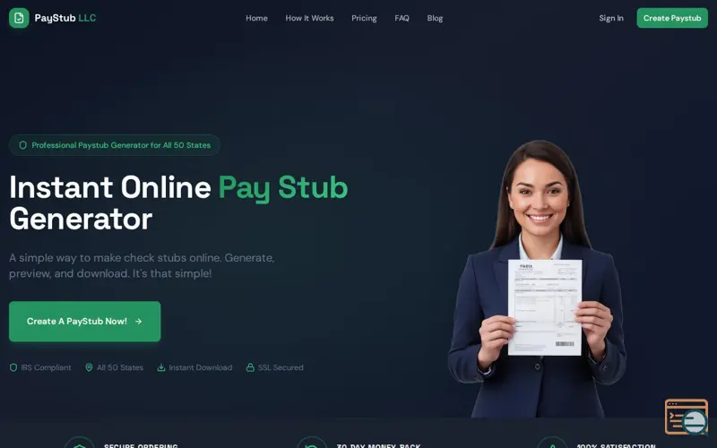 Screenshot of PayStub LLC