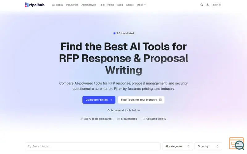 Screenshot of rfpaihub