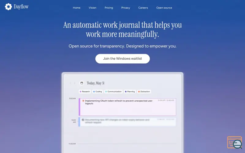 Screenshot of Dayflow