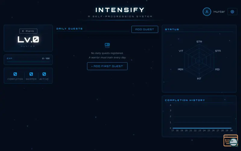 Screenshot of Intensify
