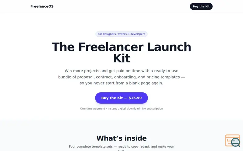 Screenshot of Freelancer Launch Kit 