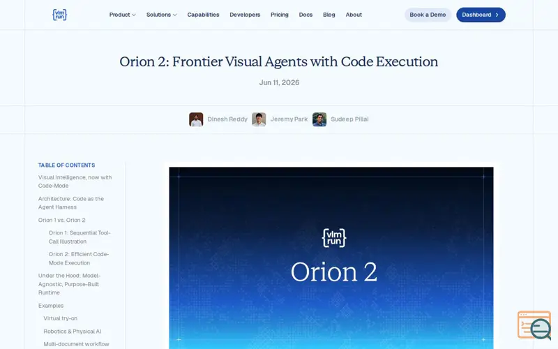 Screenshot of Visual Agents with Code Mode