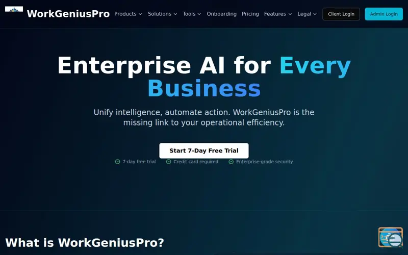 Screenshot of WorkGeniusPro