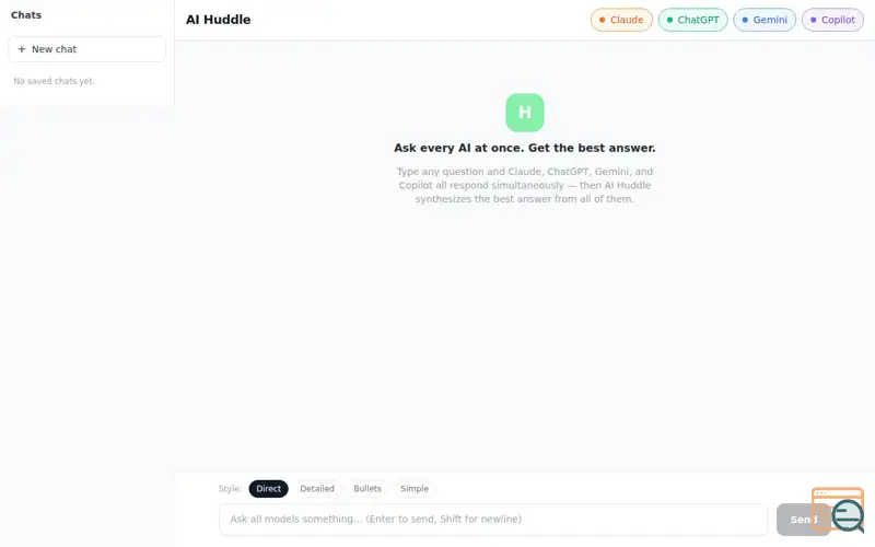 Screenshot of AI Huddle