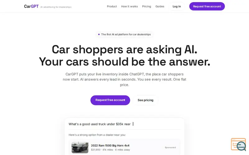 Screenshot of CarGPT