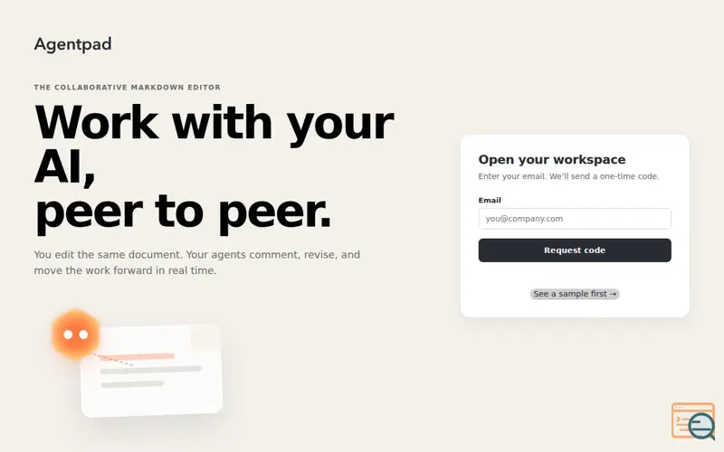 Screenshot of Agentpad