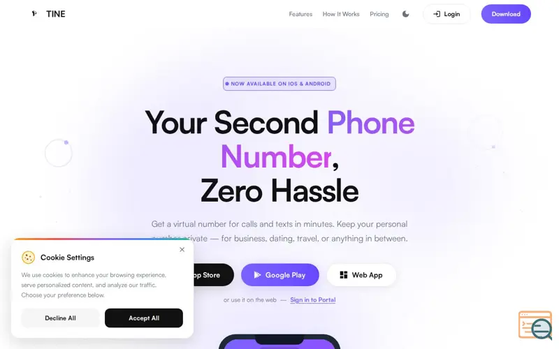Screenshot of TINE