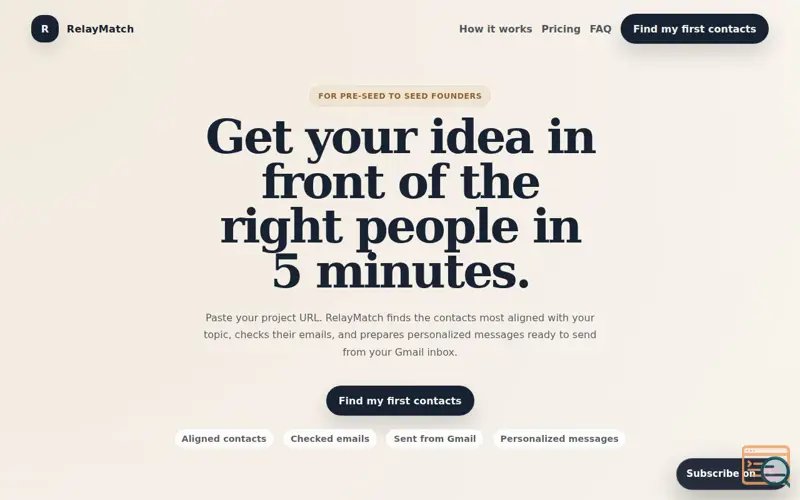 Screenshot of RelayMatch