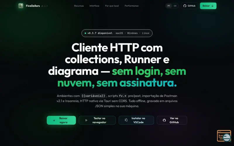 Screenshot of FiveDollars