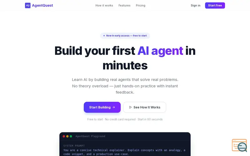 Screenshot of AgentQuest