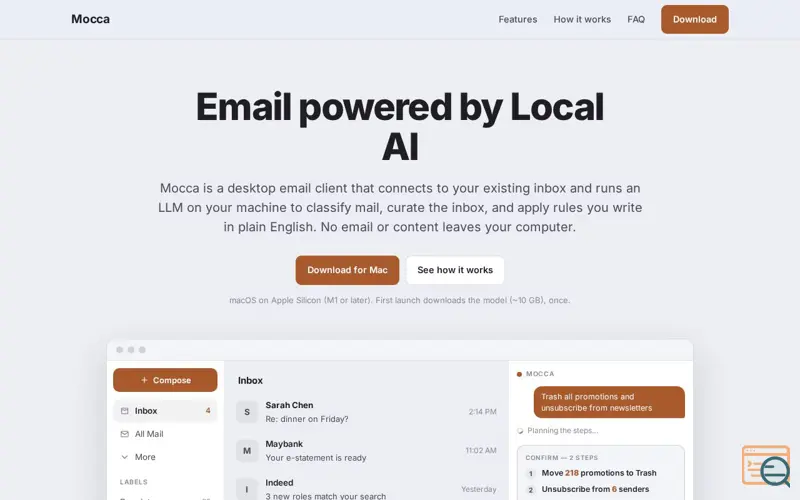 Screenshot of Mocca