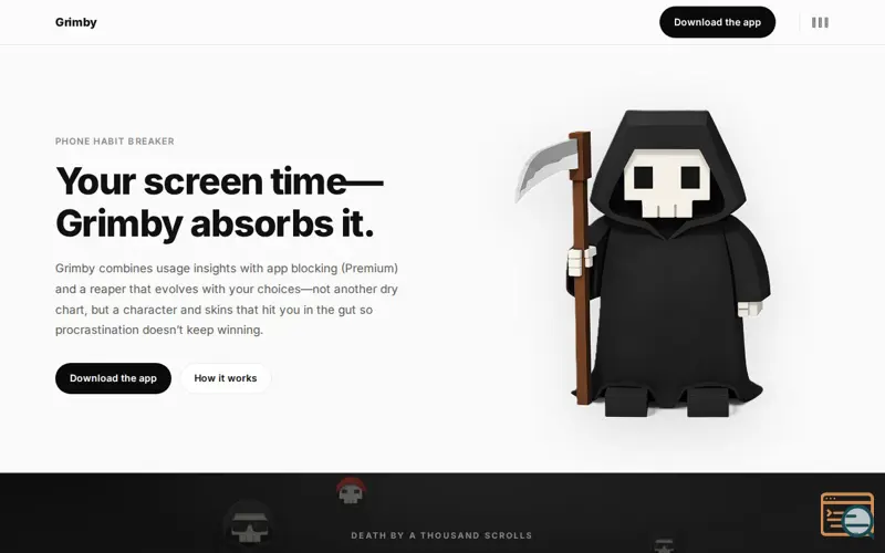 Screenshot of Grimby — App Blocker ＆Focus
