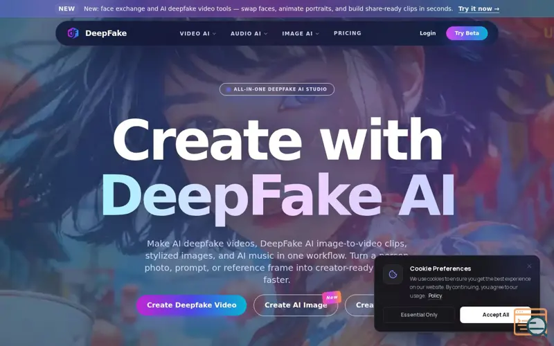 Screenshot of DeepFake