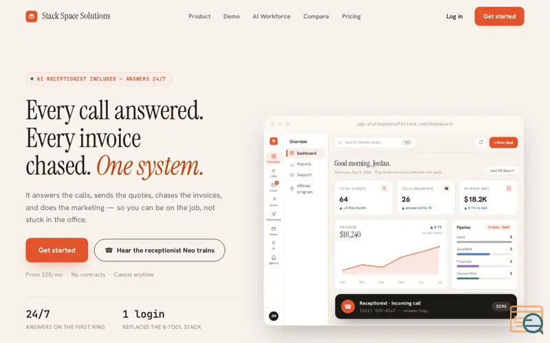 Screenshot of Stack Space Solutions