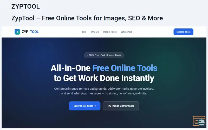 Screenshot of ZYPTOOL -