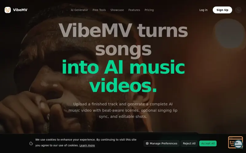 Screenshot of VibeMV