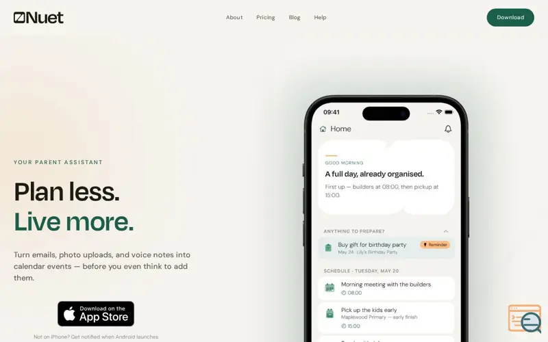 Screenshot of NUET
