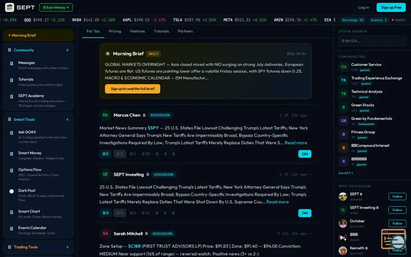 Screenshot of SEPT Investing