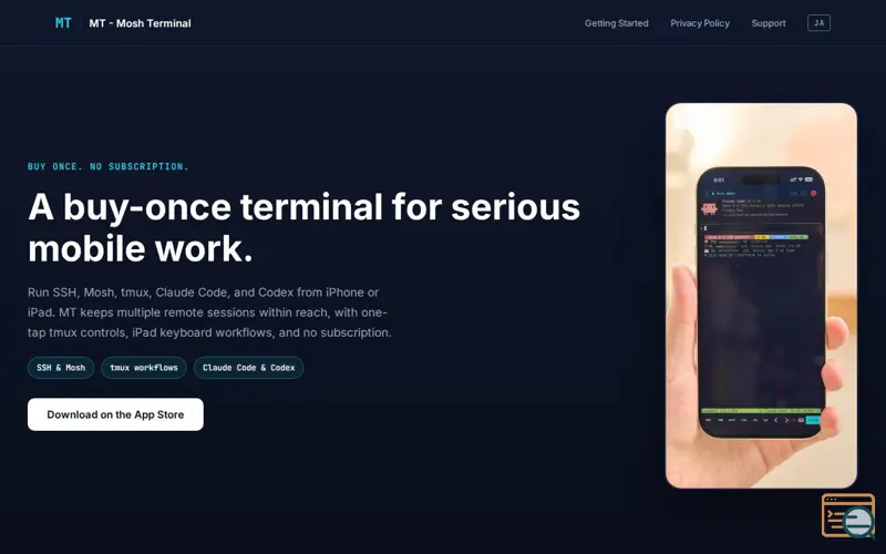 Screenshot of MT - Mosh Terminal