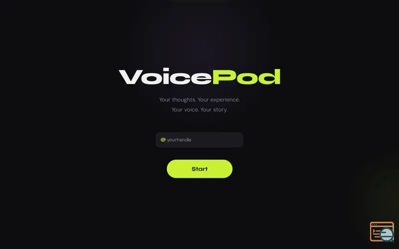 Screenshot of Voice Pod