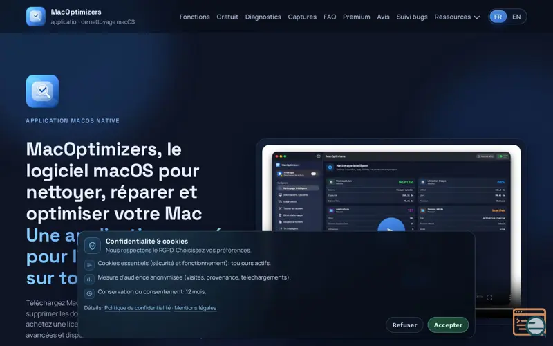 Screenshot of MacOptimizers