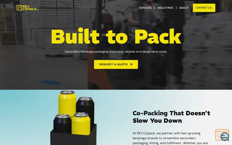 Screenshot of REV COPACK, a launch using Pipedrive