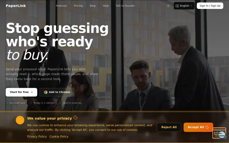 Screenshot of PaperLink