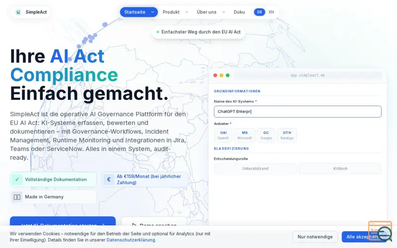 Screenshot of SimpleAct