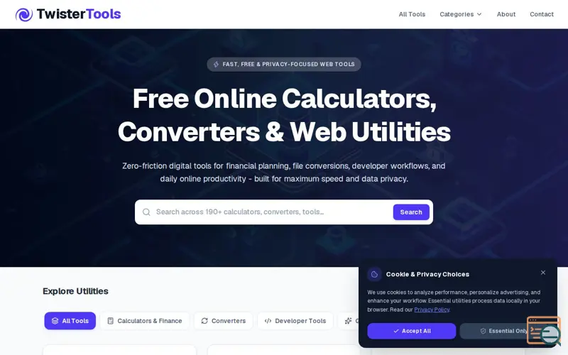 Screenshot of TwisterTools