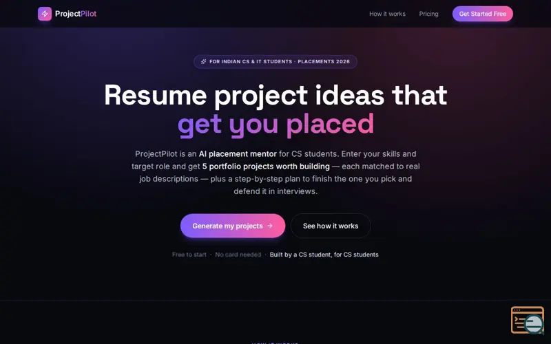 Screenshot of ProjectPilot