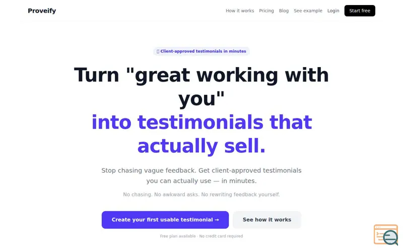 Screenshot of Proveify
