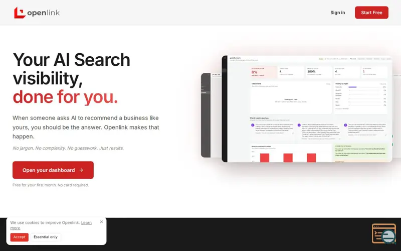 Screenshot of Openlink