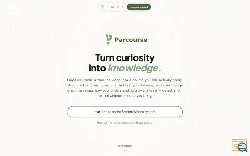 Screenshot of Parcourse