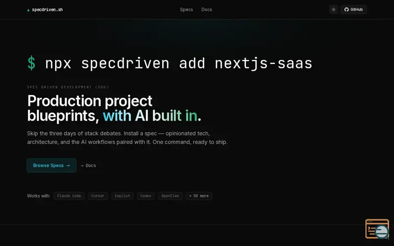 Screenshot of specdriven