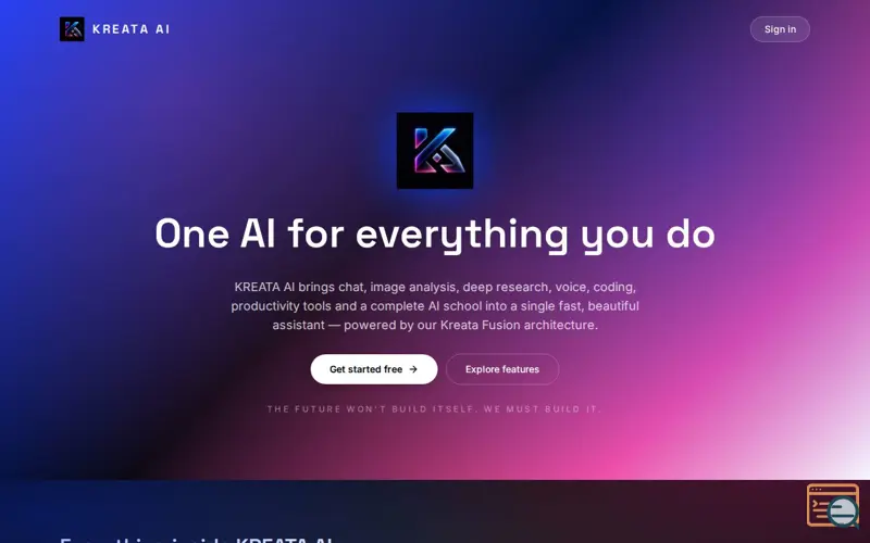 Screenshot of Kreata AI
