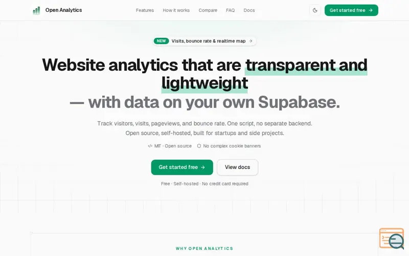 Screenshot of Open Analytics