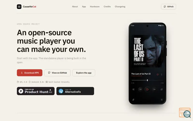 Screenshot of CassetteCat